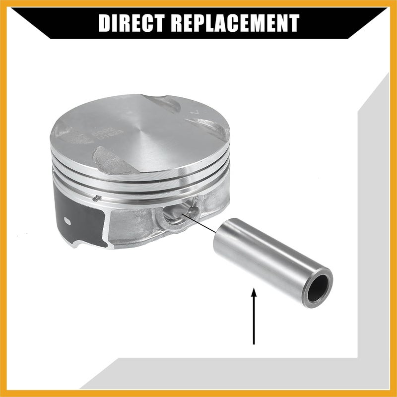 Partuto 12578324 / Front/Engine Piston and Pin Assembly for Buick LaCrosse 2.4L 2010-2016 for Chevy Captiva 2012-2015 / Piston Rings Kit/Metal / 1 Set/Titanium Tone Replacement - Image 4